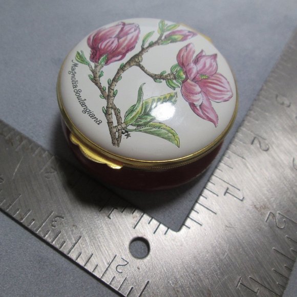 Crummles Enamel Box MAGNOLIA Soulangiana Blossom - Picture 9 of 15